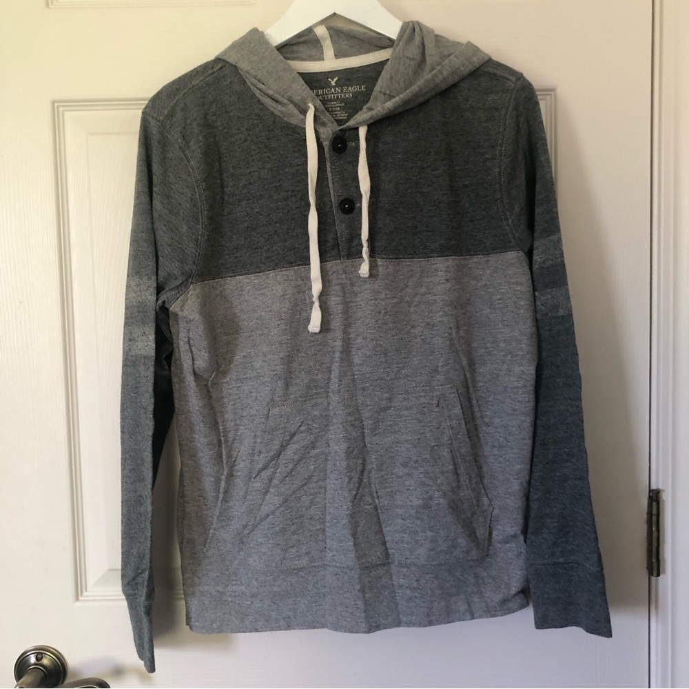 AE Lightweight Two-Toned Gray Hoodie